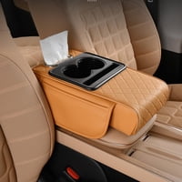 Xusx111 - Almohada Del Reposabrazos De La Consola Del Centro Del Coche, Cubierta De La Caja Del Reposabrazos Automática De Espuma De Memoria Con Soporte De Taza Y Soporte Del Teléfono, Cojín Protector
