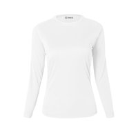 Snix - Polera Femenina Dry Fit Manga Larga-Blanco Talla Xs