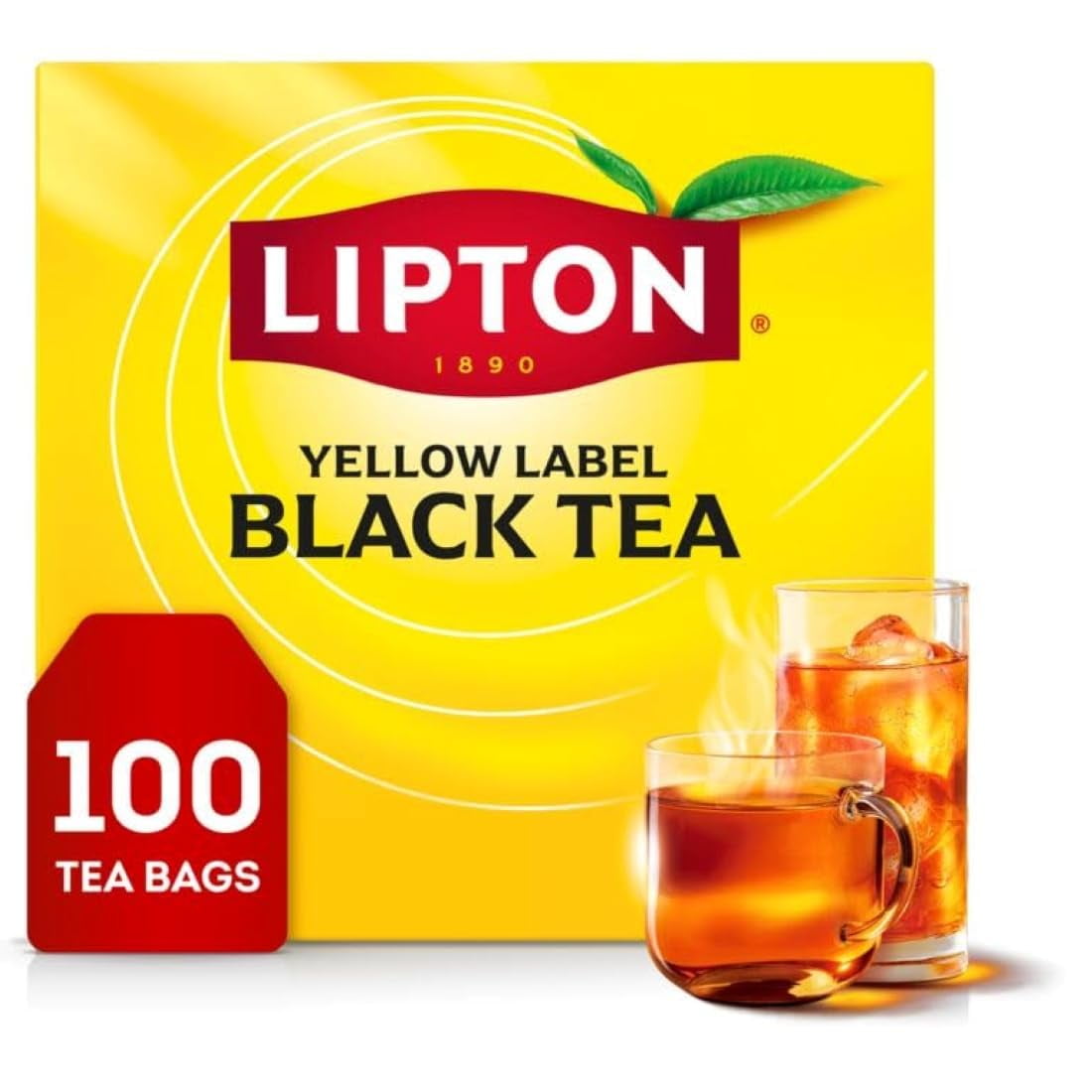 Bolsitas De Té Negro Tea Lipton Con Alto Contenido De Cafeína, 100 Bolsas
