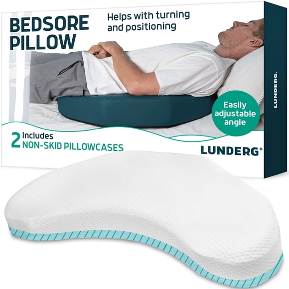 Bedsore Pillow Positioning Wedge Lunderg con 2 fundas de almohada