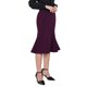 thumbnail image 3 of INSPIRE CHIC Falda Elegante de Mujer con Cola de Sirena, Cintura Alta, Cinturón, Trabajo, Midi, XL, Púrpura, 3 of 5