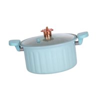 Magideal - Olla De Cocción A Presión Espesa, Olla De Cocción Múltiple De 8L Con Tapa, Olla De Sopa De Cocción Lenta Para Alimentos, Leche, Fideos, Sopa Comercial Azul