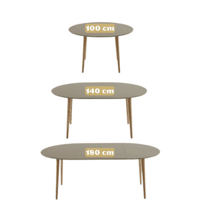 Habita2 Chile - Mesa Extensible 100 - 180Cm 3 En 1 - Negro