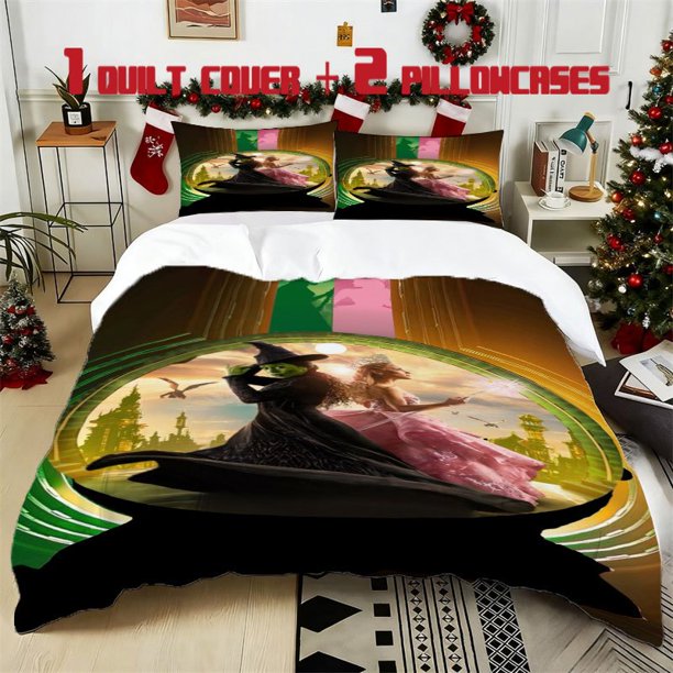 3pcs Wicked Crystal Ball Printed Bedding Set Soft Duvet Cover with 2 Pillowcases All Season Comfort