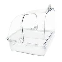 Ioensy - Caja De Baño Para Pájaros Para Mascotas, Bañera Colgante Para Loros Enjaulados, Para Periquitos, Pájaros Pequeños, Transparente