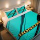 thumbnail image 1 of Bold HONOR Design Duvet Cover Set Featuring Teal And Black Lines a bedding Suitable for General Bedroom Decor HotelThemed Suites, 1 of 1