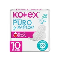 Toallas Higiénicas Puro Y Natural Ultrafina 10 Un Kotex