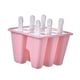 thumbnail image 1 of Molde De Silicona Para Hacer Paletas De Hielo Molde Para Paletas De Helado Moldes Congelados 6 Celdas Rosa, 1 of 5
