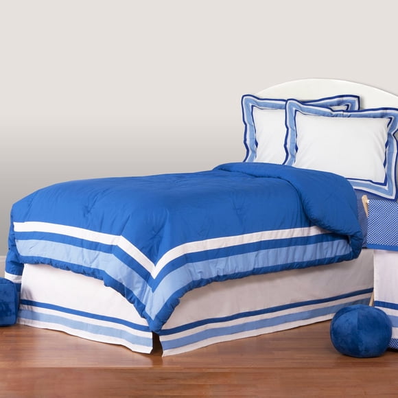 Juego de cama One Grace Place Simplicity matrimonial azul de 8 piezas