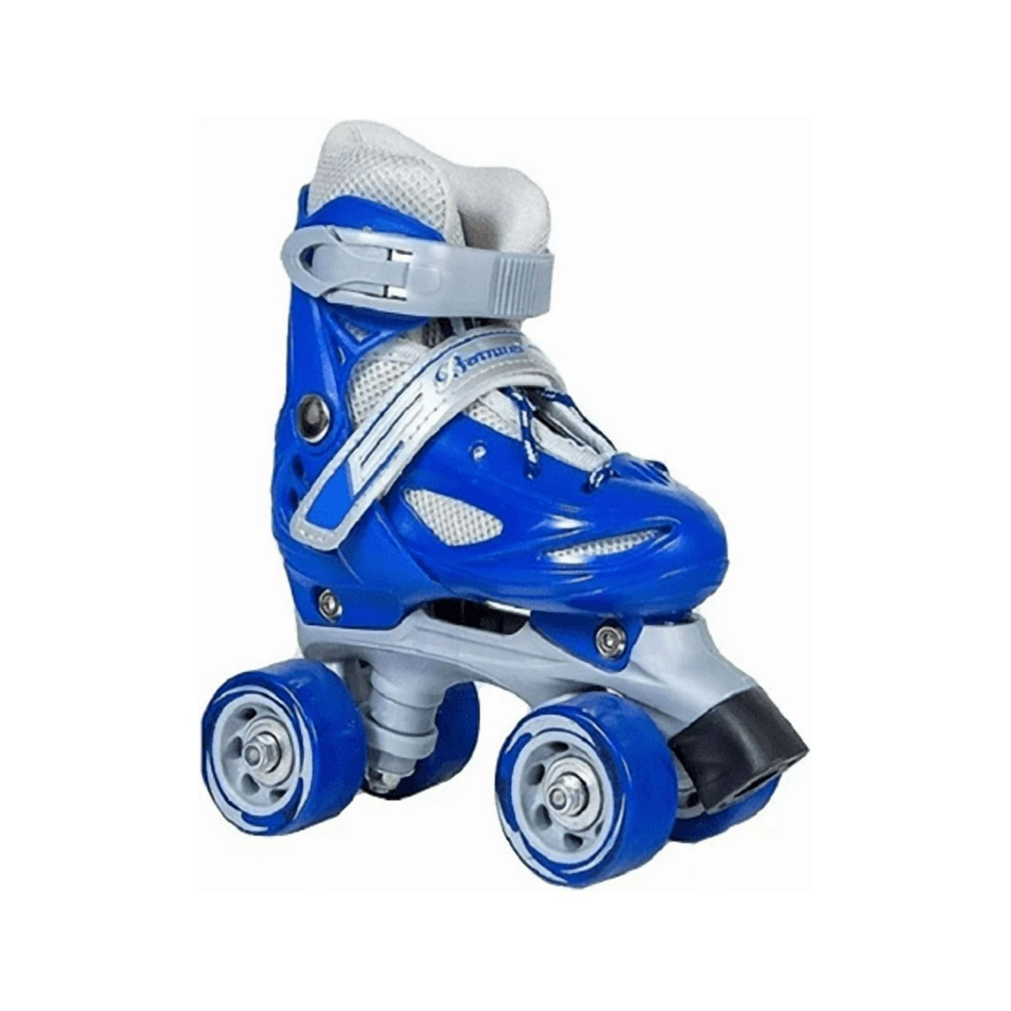 Genérico - Patín 4 Ruedas + Set Protección Talla 29-32, Azul