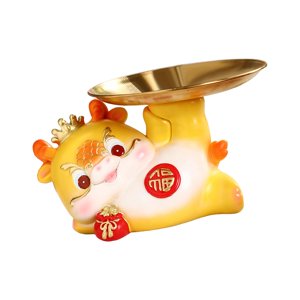 Magideal - Figura De Dragón De Dibujos Animados, Adorno De Escritorio, Bandeja De Almacenamiento, Bonito Plato De Dulces, Llavero De Entrada Para Mesa De Entrada