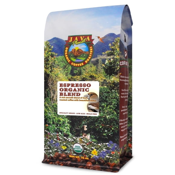 Café orgánico Java Planet de grano entero, baja acidez, bolsa de 454 g