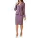 thumbnail image 4 of INSPIRE CHIC Conjunto de 2 Piezas de Falda para Mujer Traje de Maestra para Regreso a Clases Conjunto de Blazer Peplum y Falda Lápiz de Cintura Alta para Trabajo Violeta XL, 4 of 6