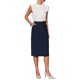 thumbnail image 2 of INSPIRE CHIC Falda Lápiz Elegante para Mujer con Cintura Alta y Abertura Trasera para Trabajo y Uso Casual M Azul Marino, 2 of 5