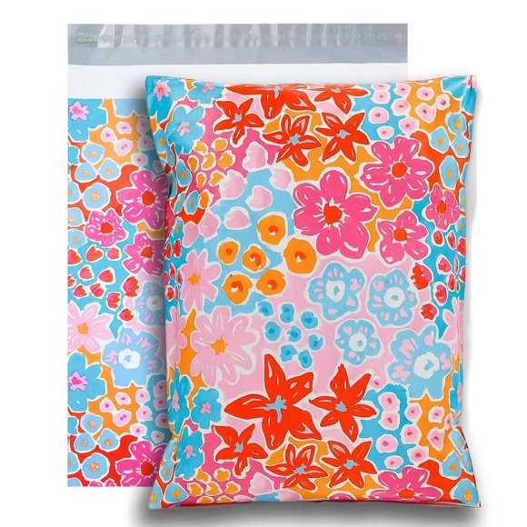 Sobres de Polietileno POLYSELLS 25x33 cm Floral - Pack de 10