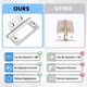 thumbnail image 3 of Bisagras para puerta SDTC Tech sin mortaja tipo libro para gabinete x4, 3 of 7