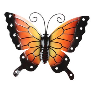 Magideal - Decoración De Pared De Mariposa Colgante, Esculturas De Pared, Arte De Pared Hecho Multicolor, Mariposas Simuladas En 3D Para El , Naranja Negro Negro Naranja