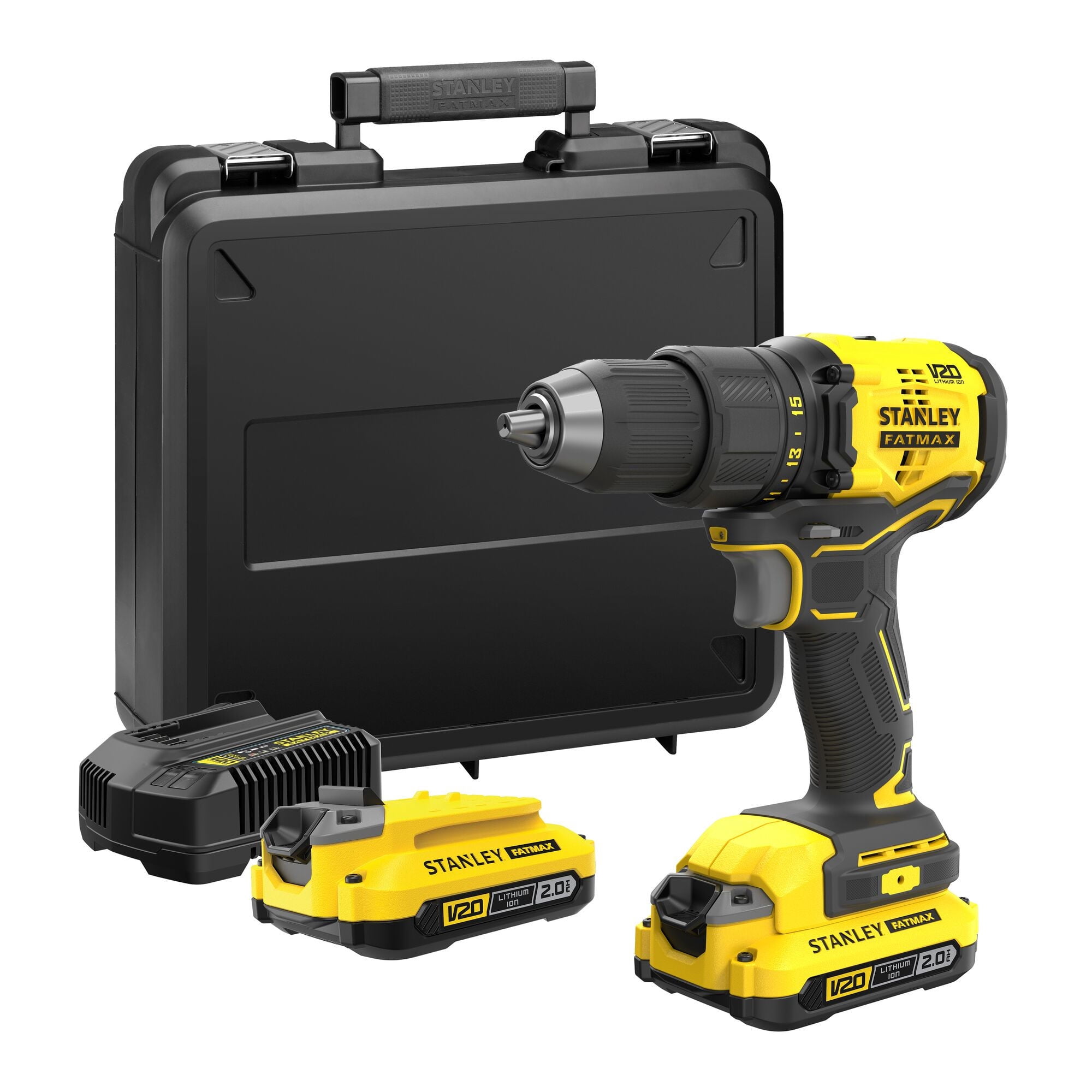 Kit Taladro Atornillador 1/2 20V+ Acce Stanley