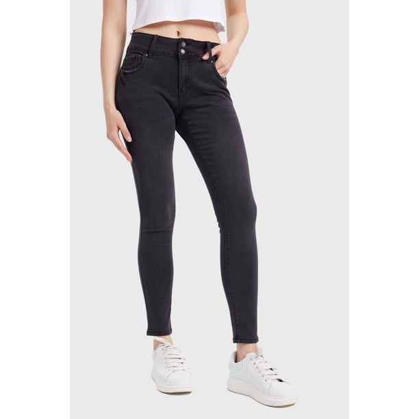 Jeans Mujer Skinny Kim Lavado Negro