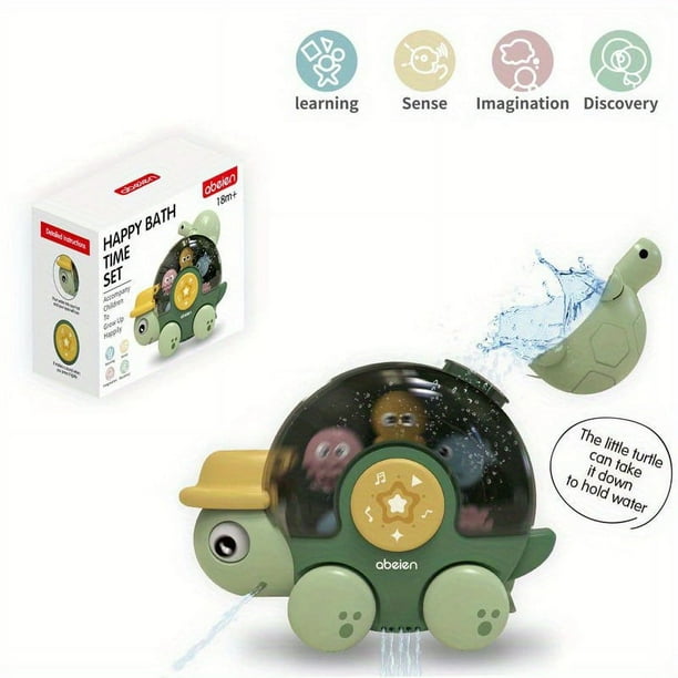 Baby Bath Toys, Strong Suction Turtle Waterfall Toys, Cute Cartoon Water Boat Bath Toys, Bathtub Play Water Toys, Interactive Toys For Preschool Children, Boys And Girls