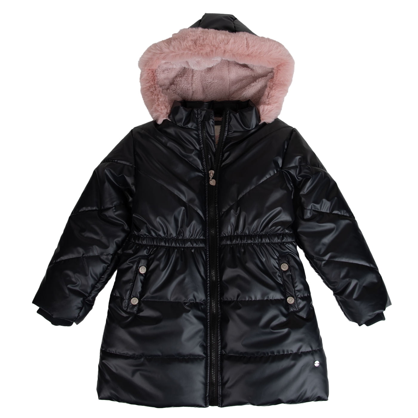 Parka Niña Negro Pillin