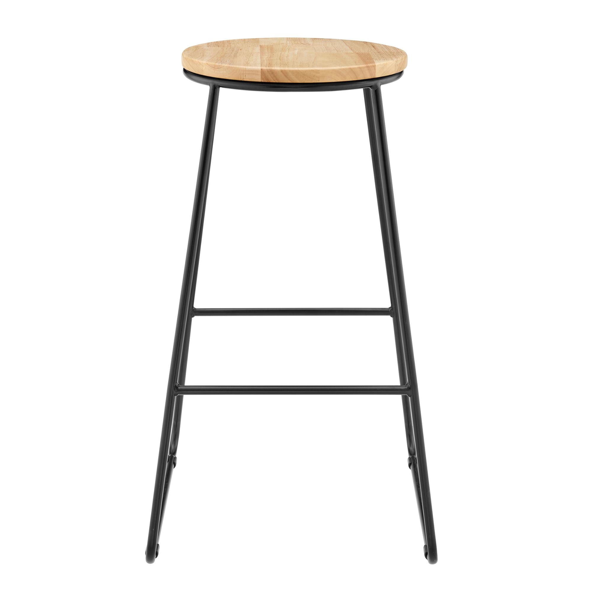 Mainstays - Piso Rubber 2 Piezas Metal - Madera Natural