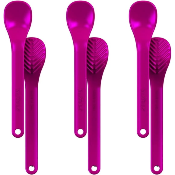 Spoon TalkTools, color magenta texturizado, para hipersensibilidad oral, paquete de 6