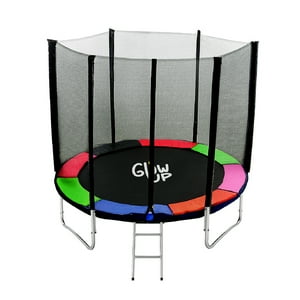 Cama Elástica 8Ft 2,44 Mts Glowup Con Malla Seguridad Y Escalera