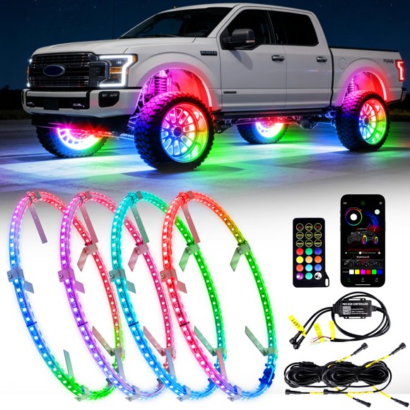 Luces de Rueda Beatto 43 cm RGB 4 piezas con Control por App
