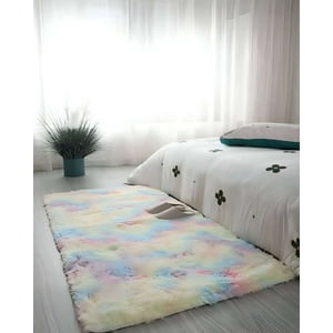 Teng Fei - Alfombra Peluda Suave 240 X 200 Cm Primera Calidad Color Unicornio