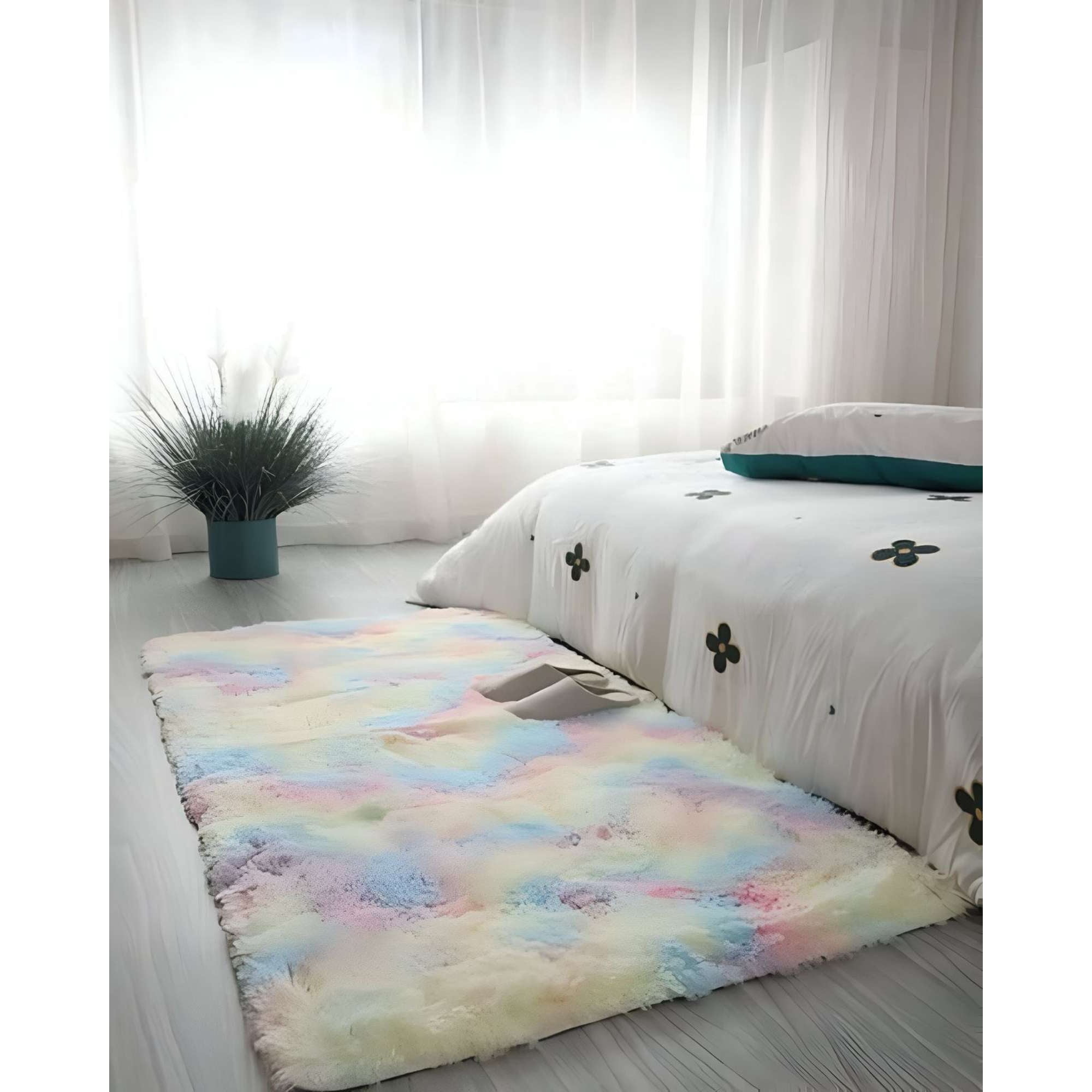Teng Fei - Alfombra Living Dormitorio Suave 240 X 200 Cm Color Unicornio