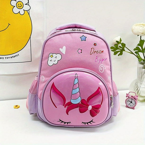 1pc Cute School Bag Children's School Bag Dinosaur Unicorn School Bag Girls Boys School Bag Travel Leisure Bag Waterproof Laptop Bag
