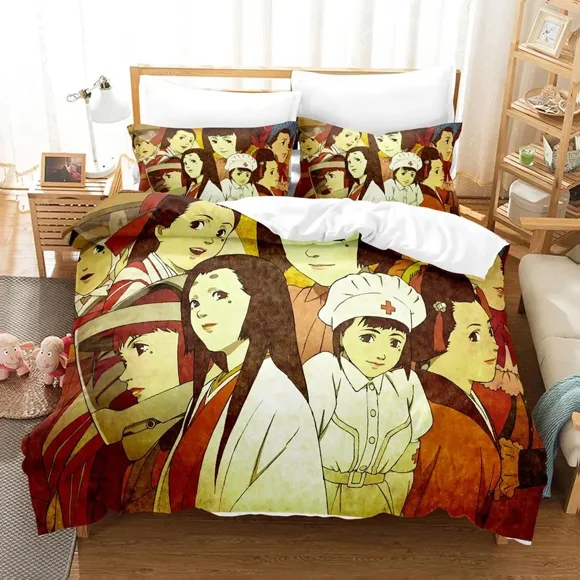Art of Satoshi Kon Bedding Set Duvet Cover Bed Set Quilt Cover Pillowcase Comforter Boys Adult Bed Sheets