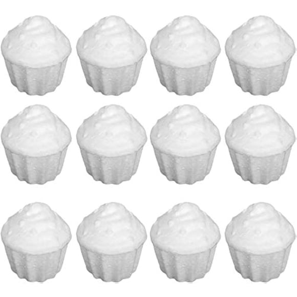 Modelo de cupcake de espuma Taotenish 7,5 × 6 × 7,5 cm, 12 piezas