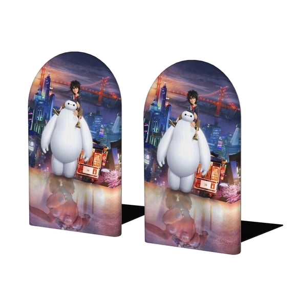 Sujetalibros Decorativos Baymax Grandes Héroes Desmarcar 2 Piezas