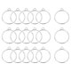 thumbnail image 1 of Uxcell 18 Piezas Bisel Abierto, Bisel Redondo de Resina Colgantes Bisel de Espalda Abierta para Manualidades de Bricolaje Plata Brillante, 1 of 7