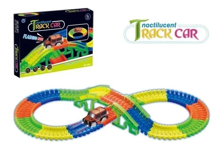Genérico - Pista De Auto Mágica Luminosa Armable Con 128 Piezas