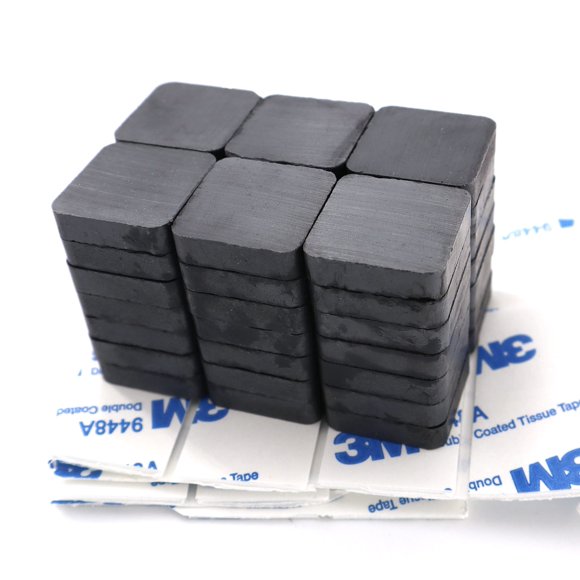 Adhesivo de ferrita magnética Burnur, 42 piezas, 0,8 x 0,12