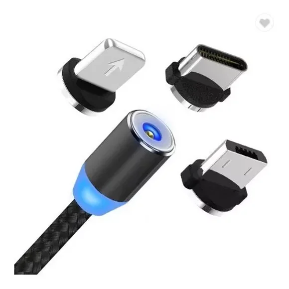 Cable De Carga Para Celular Carga Rápida Magnético 3 Puntas