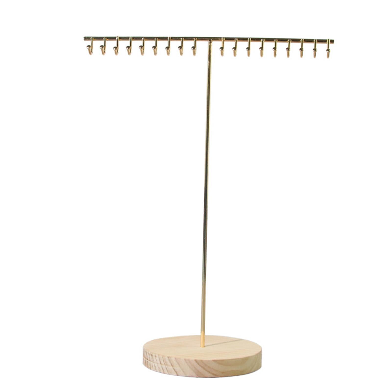 Ioensy - Soporte Organizador De Joyas Con Base De Madera Perchero Moderno Para Niñas Y Mujeres