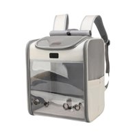 Ioensy - Portador De Gato Portátil Mochila Bolsa De Viaje Bolsa De Transporte Al Aire Libre Para Cachorro Gris