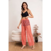 Likeshop - Pantalon Largo Encaje Salida De Baño Playa Piscina Verano 8345