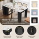 thumbnail image 5 of Mesa de comedor extensible con 3 hojas medias extraíbles, mesa móvil de isla rodante con toma de corriente, gabinete de ahorro de espacio con almacenamiento para el comedor, 5 of 6