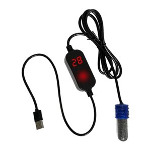 Ioensy - Calentador De Pecera Pequeña Temperatura Ajustable Con Termómetro Incorporado 15W