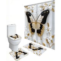 Genérico - Set De 4 Piezas Para Baño Con Estampado 13