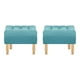 thumbnail image 1 of Set Pouf Wood 1c Felpa 05 Turquesa, 1 of 5