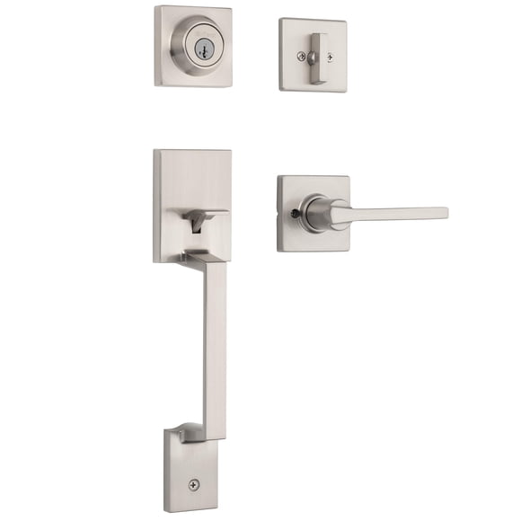 Cerradura de puerta Kwikset Amador en níquel satinado con SmartKey