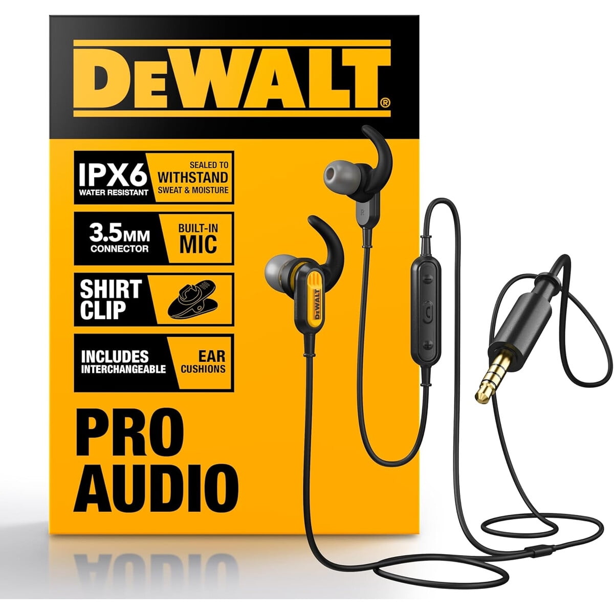 Audífonos Dewalt Dxma1909032 3.5mm Ipx6 Micrófono