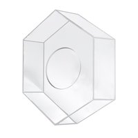 Magideal - Caja De Centro De Mesa De Soporte De Pastel De Acrílico Transparente Caja De Exhibición De Pastel Rellenable De Nivel De Pastel Transparente Hexagonal 20Cmx25Cm