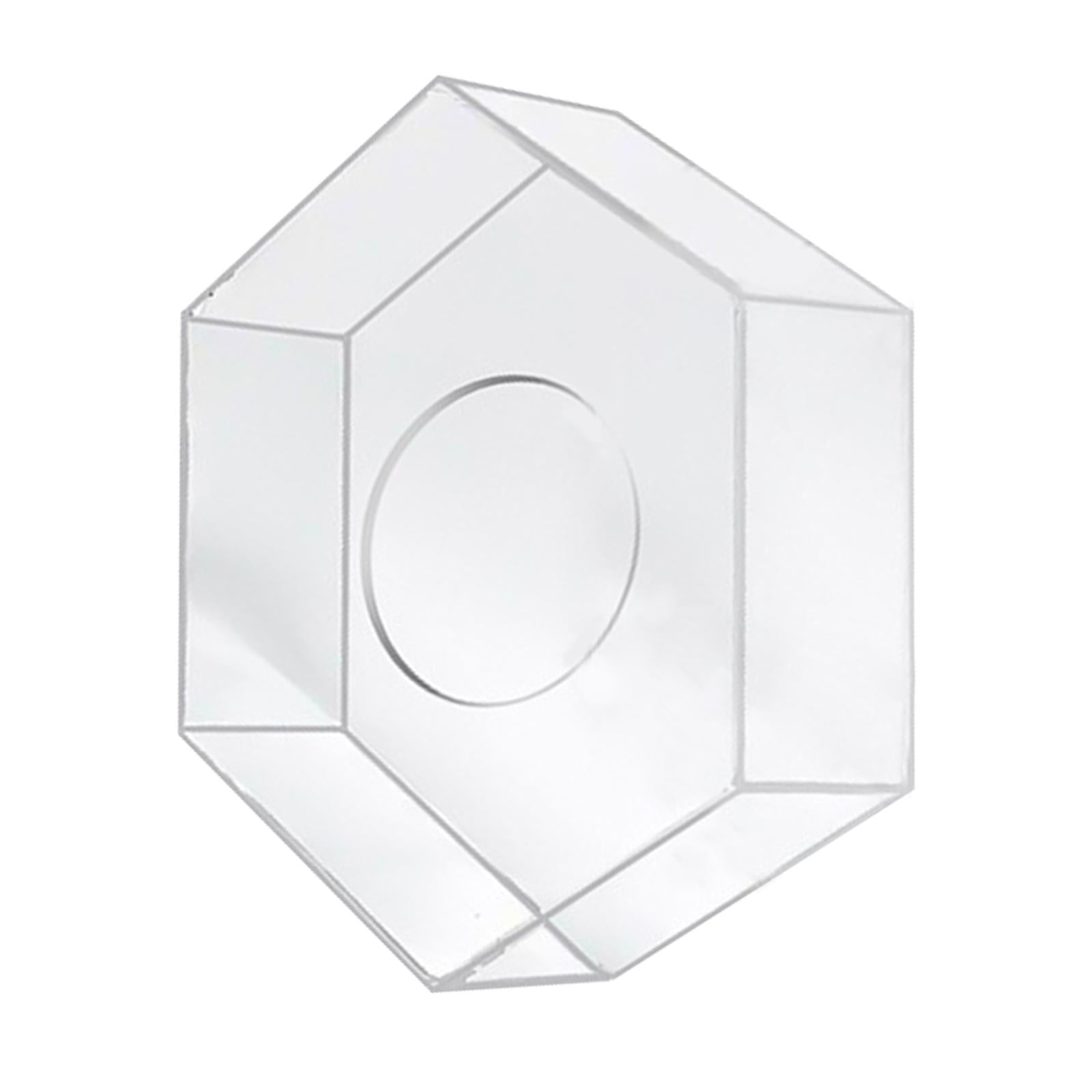 Magideal - Caja De Centro De Mesa De Soporte De Pastel De Acrílico Transparente Caja De Exhibición De Pastel Rellenable De Nivel De Pastel Transparente Hexagonal 20cmx20cm